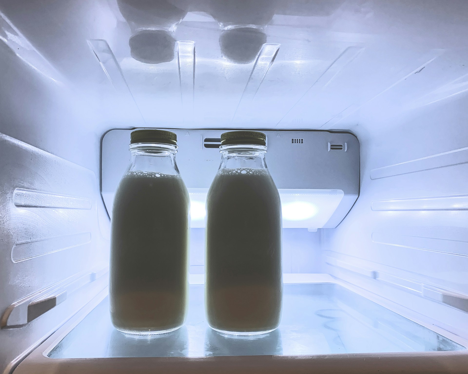 milk in a fridge